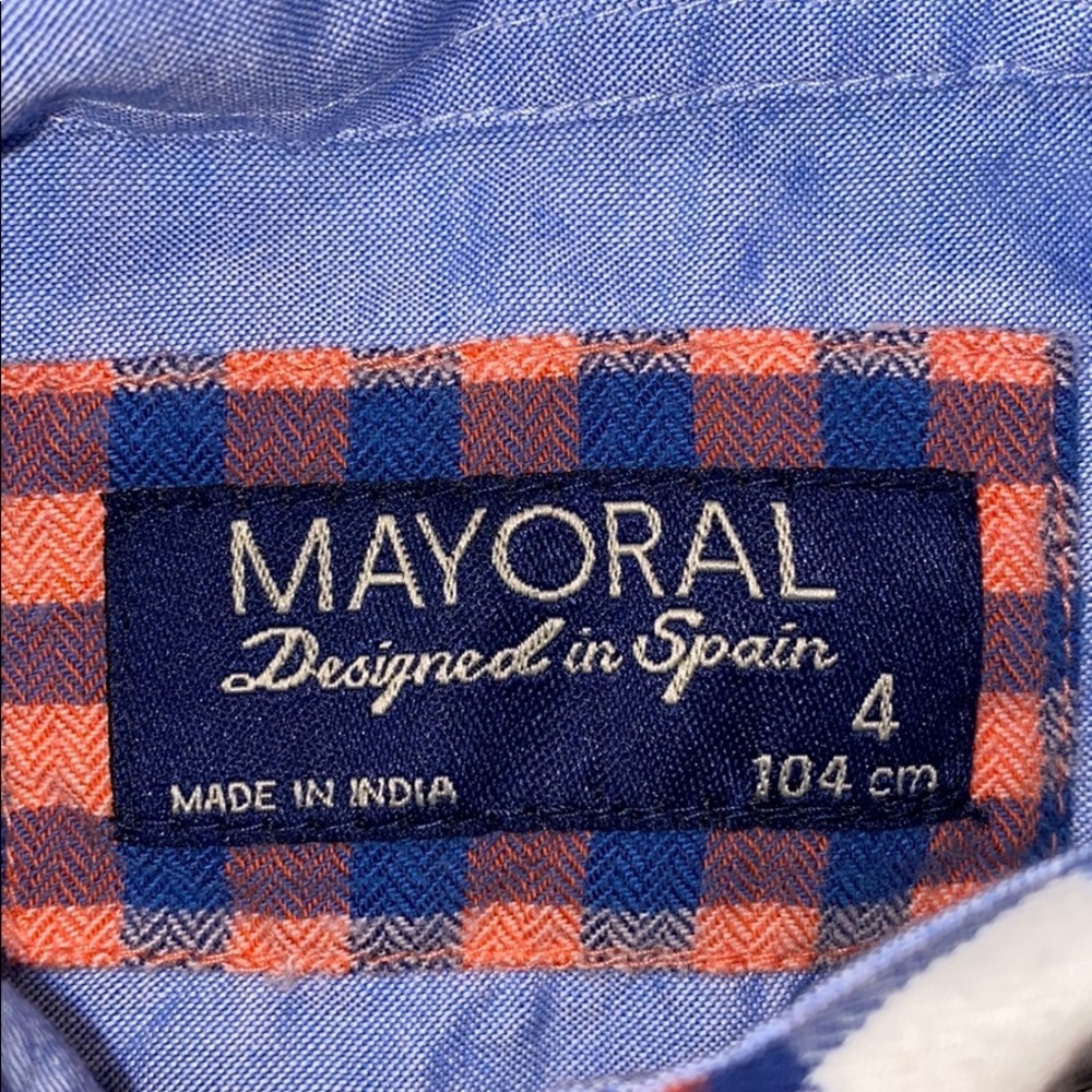 Mayoral Boys Plaid Button Down Shirt - Picture 3 of 4